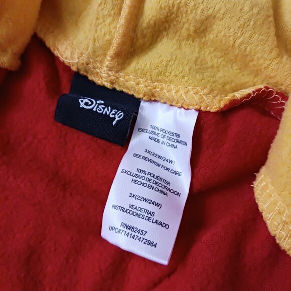 Winnie The Pooh Bear Union Suit Halloween Costume One Piece Pajamas 3X 22W - Picture 4 of 4